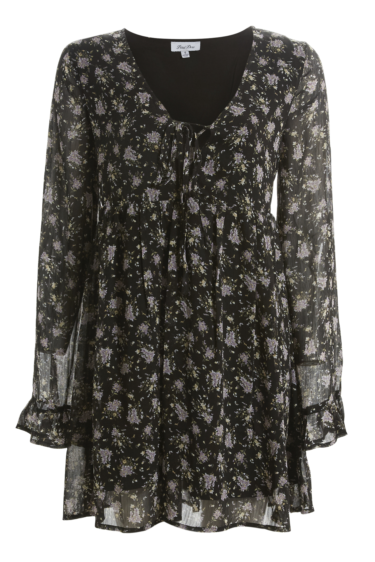 Floral Empire Waist Mini Dress