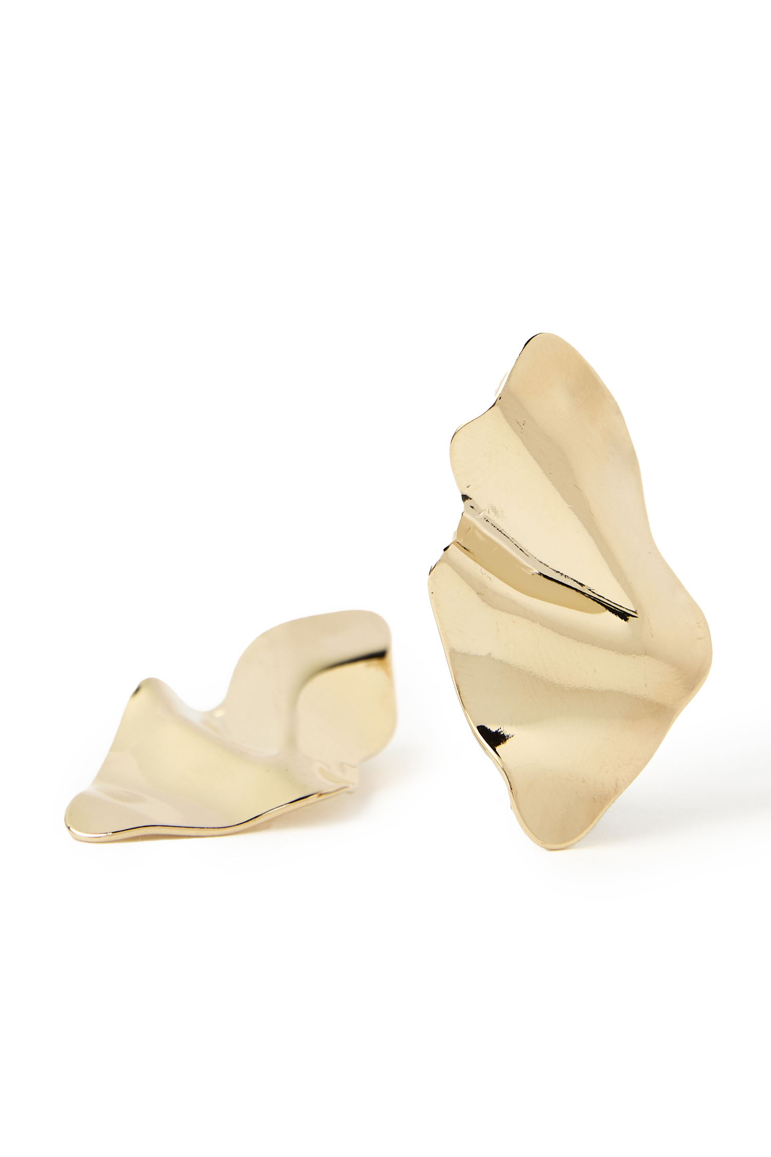 Crumpled Gold Earrings