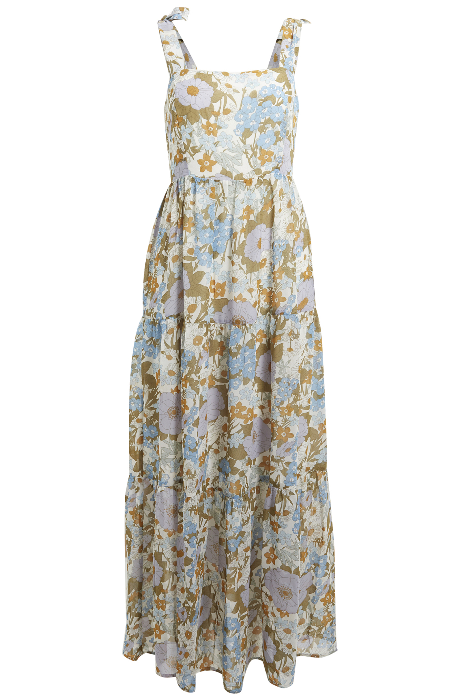 Tie Strap Floral Maxi Dress