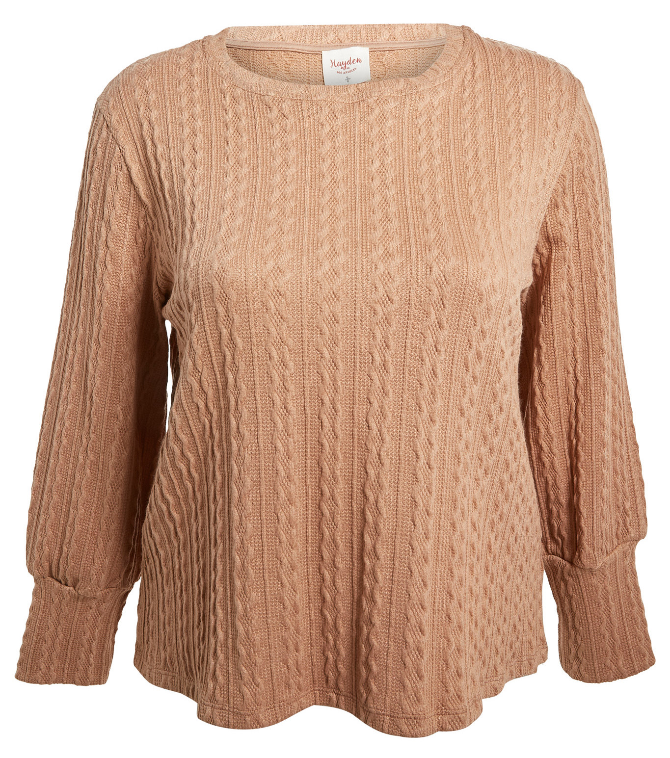 Cable Knit Long Sleeve Top