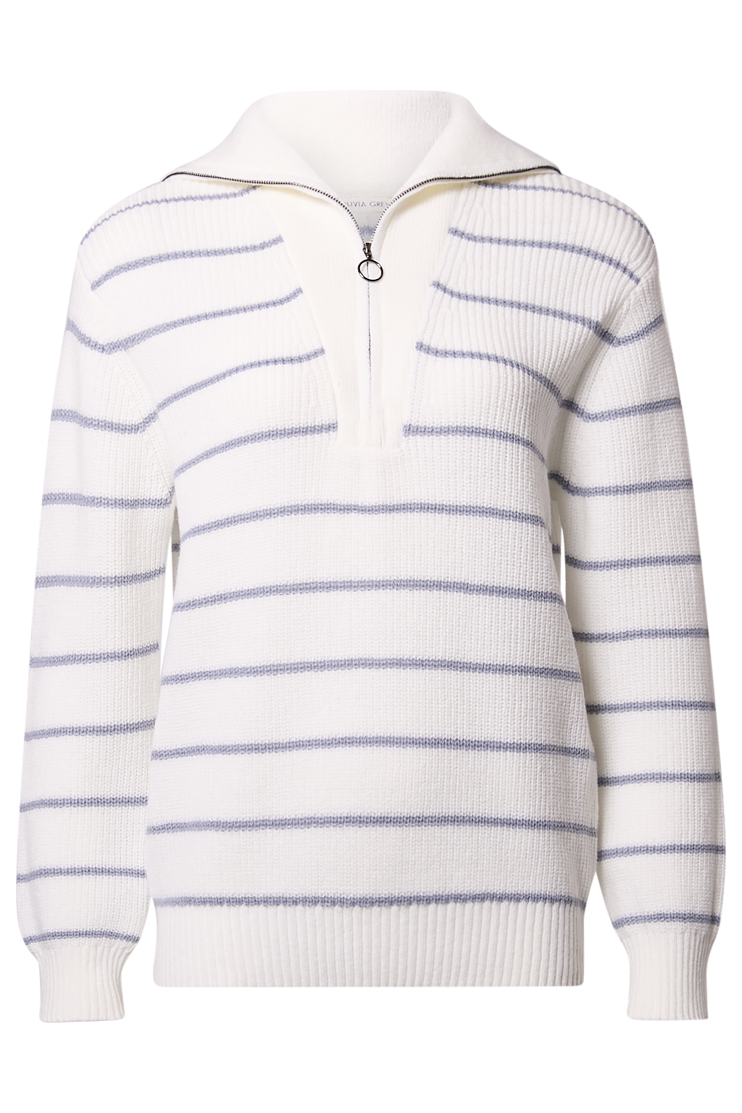 Striped Half Zip Sweater