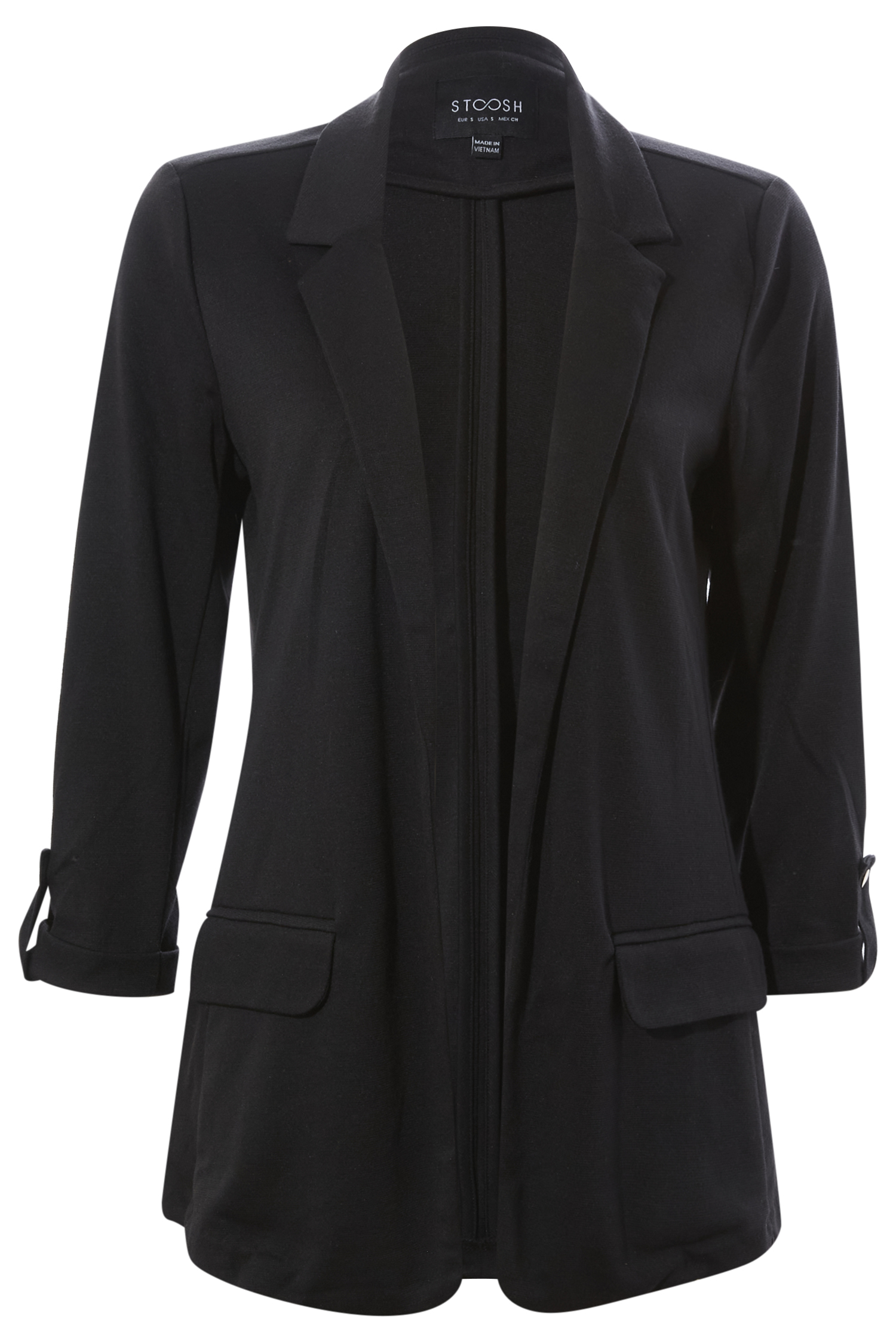 Cuffed Sleeve Ponte Blazer