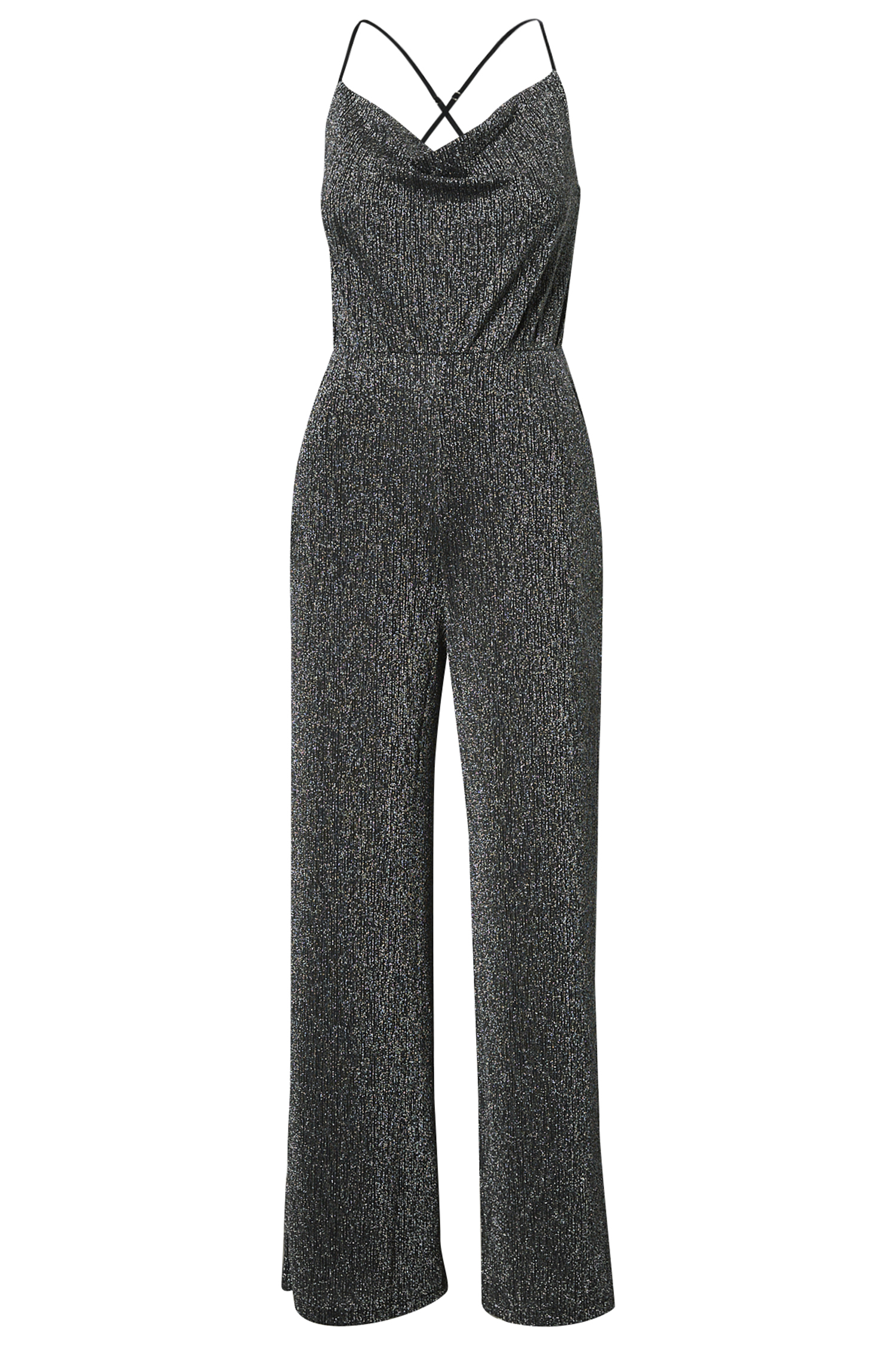 Lurex Cowl Neck Jumpsuit