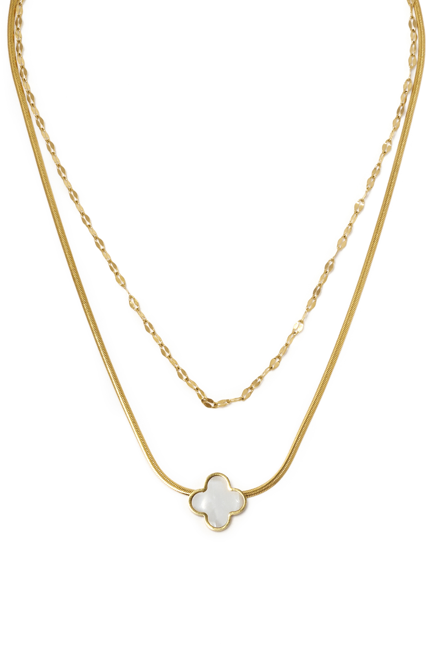 White Clover, Double Chain Necklace