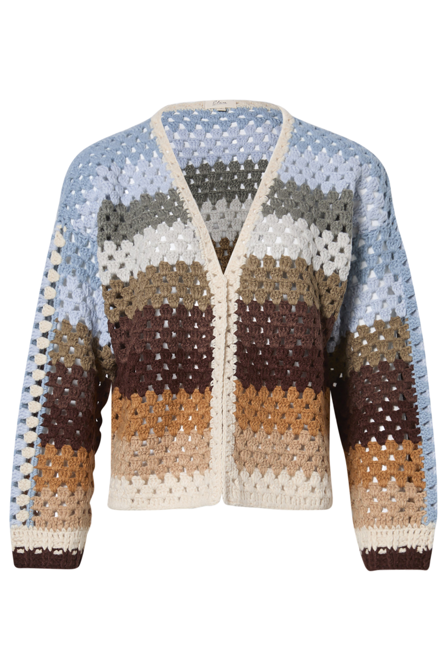 Open Front Textured Cardigan