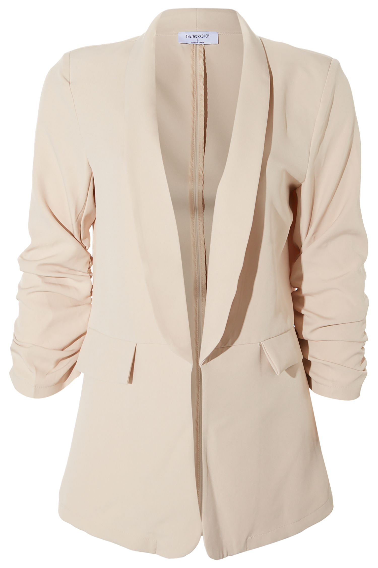 Ruched Half Sleeve Blazer