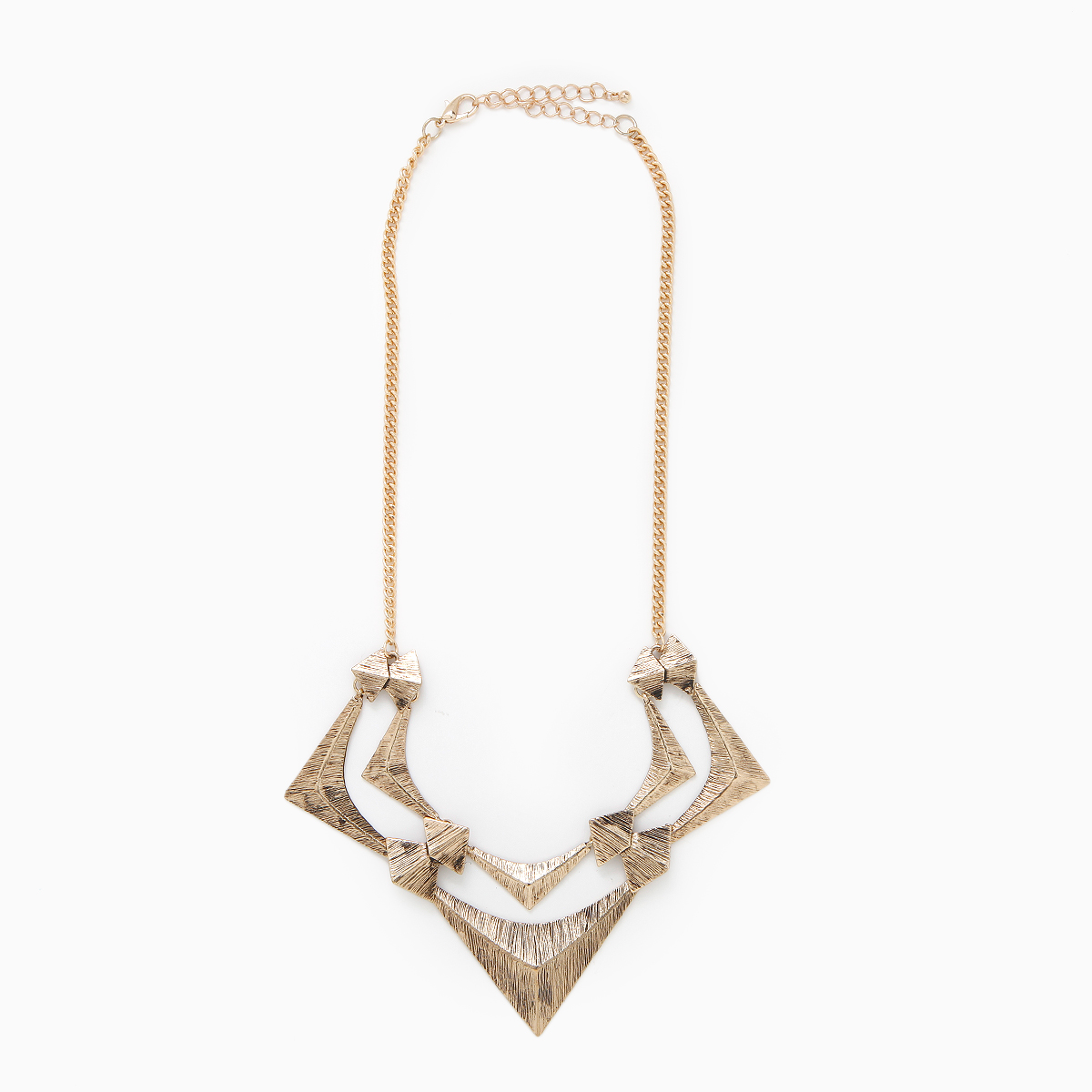 Geometric Shark Necklace in Gold | DAILYLOOK