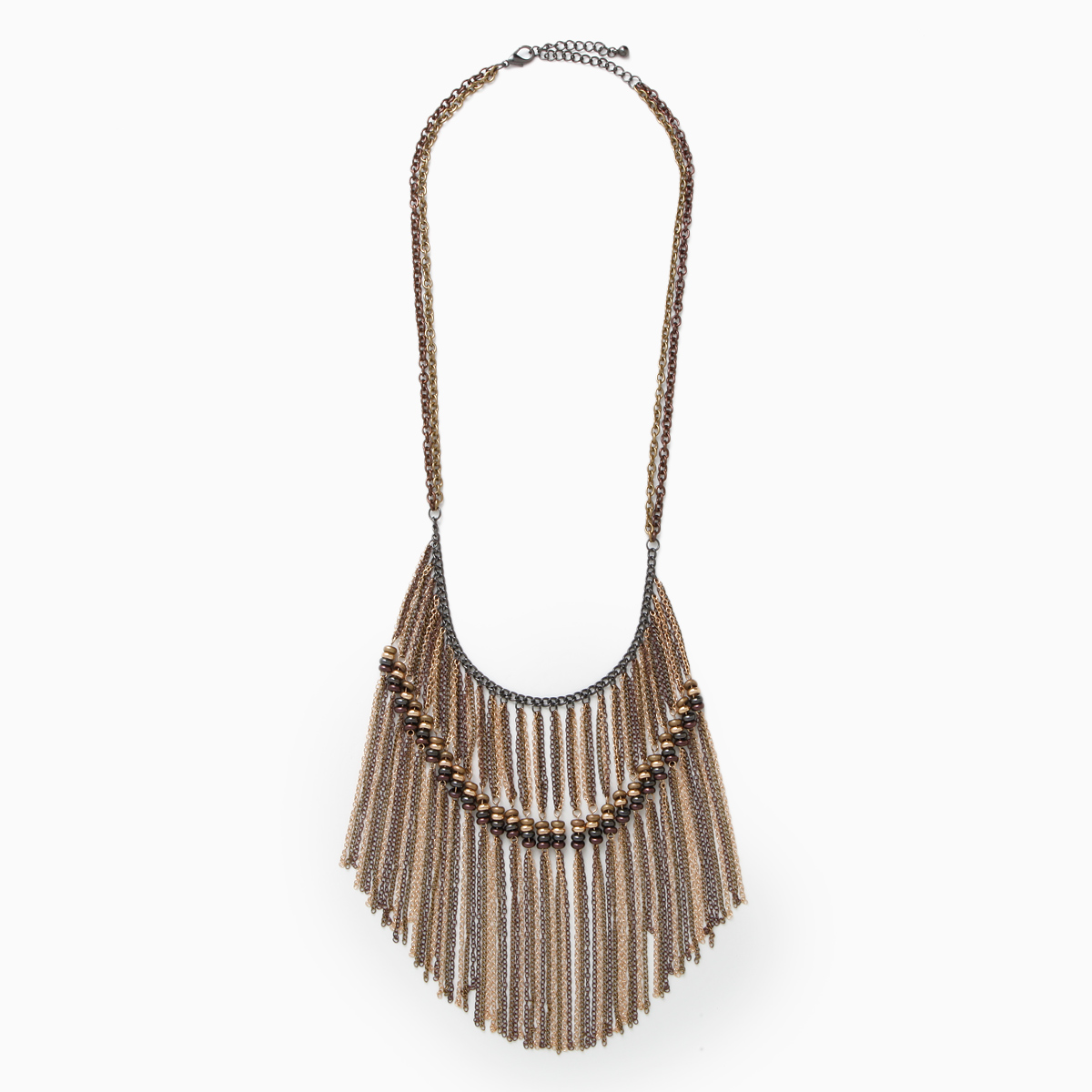 Bohemian Fringe Necklace in Gold | DAILYLOOK