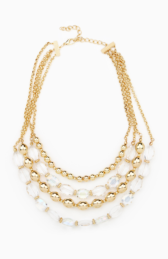 Angelic Beaded Necklace in Gold | DAILYLOOK