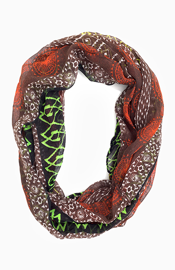 Exotic Tribal Infinity Scarf Slide 1