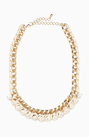 Threaded Chain Crown Necklace Slide 1