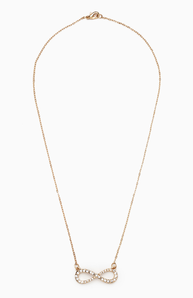 Sparkling Infinity Necklace in Gold | DAILYLOOK