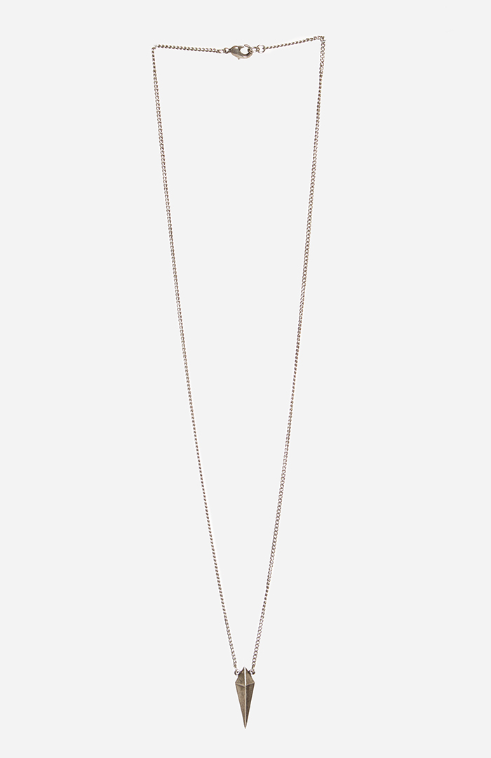 Luv AJ The Spike Charm Necklace in Gunmetal | DAILYLOOK