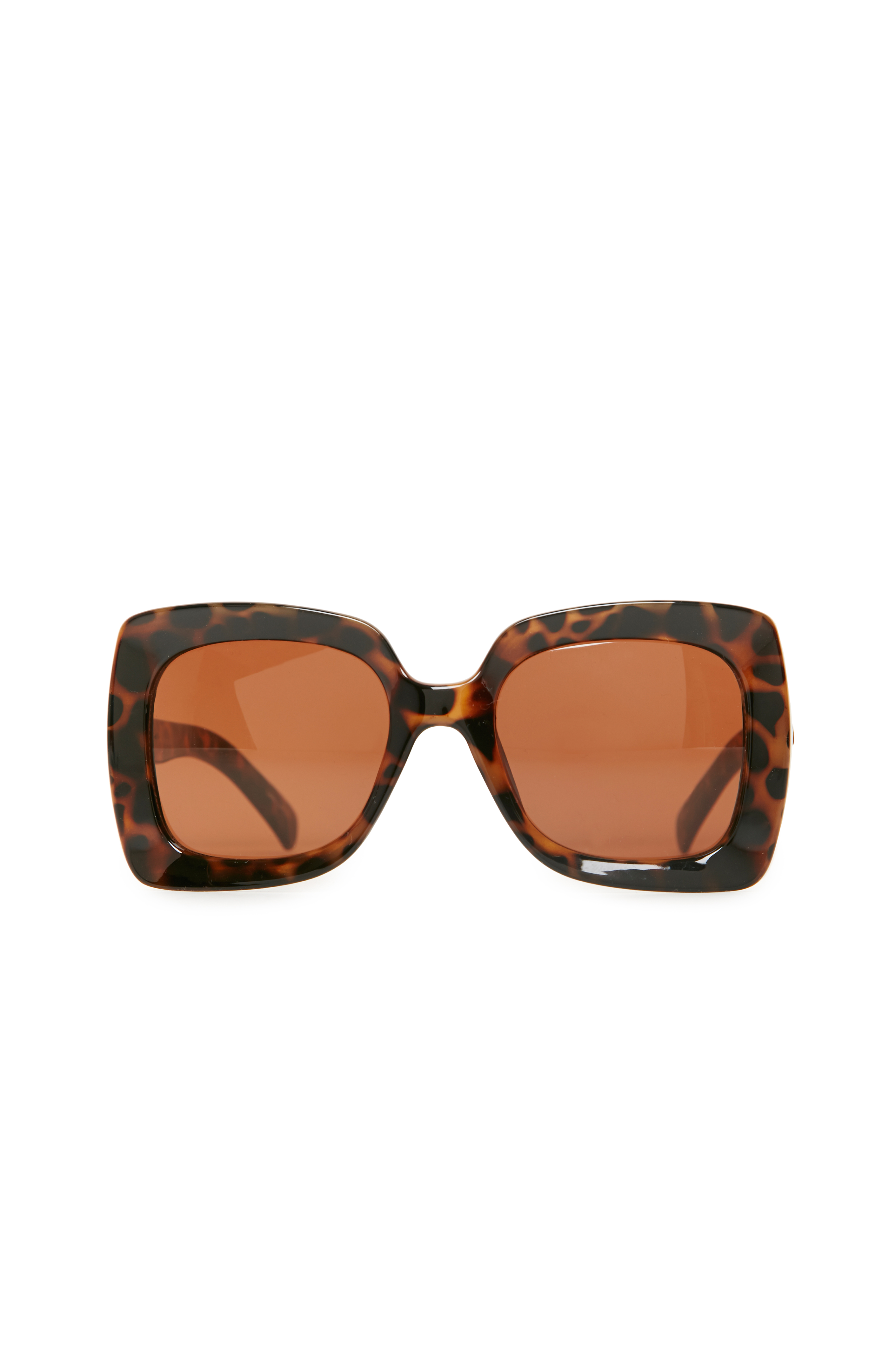 Quay OMG Pinch Square Sunglasses in Brown Multi | DAILYLOOK