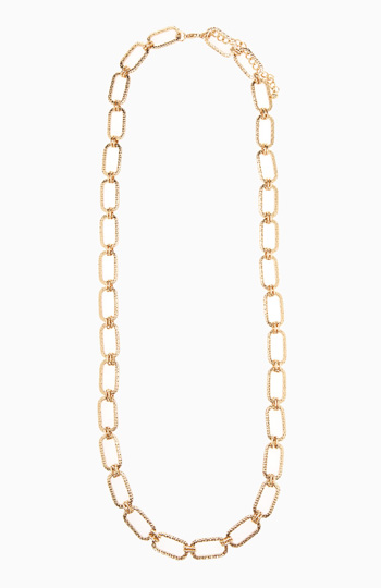 Rectangle Chain Link Necklace Slide 1