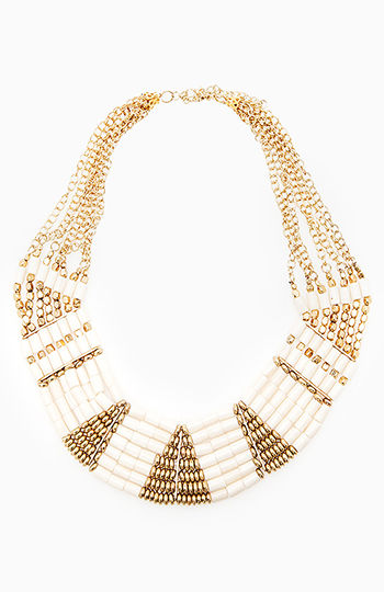 Tribal Choker Necklace in Ivory | DAILYLOOK