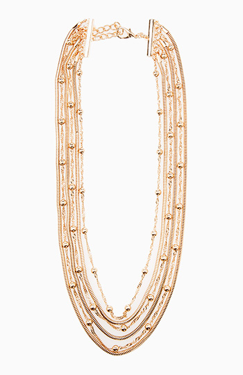 Ball and Chain Layered Necklace Slide 1