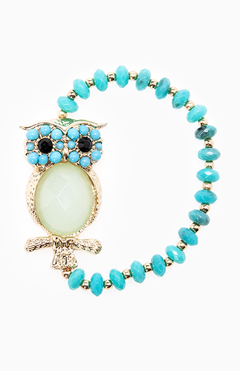 Beaded Owl Bracelet Slide 1