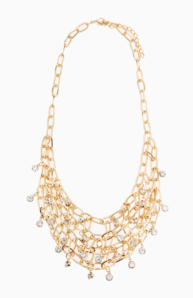 Hammered Chainmail Necklace in Gold | DAILYLOOK