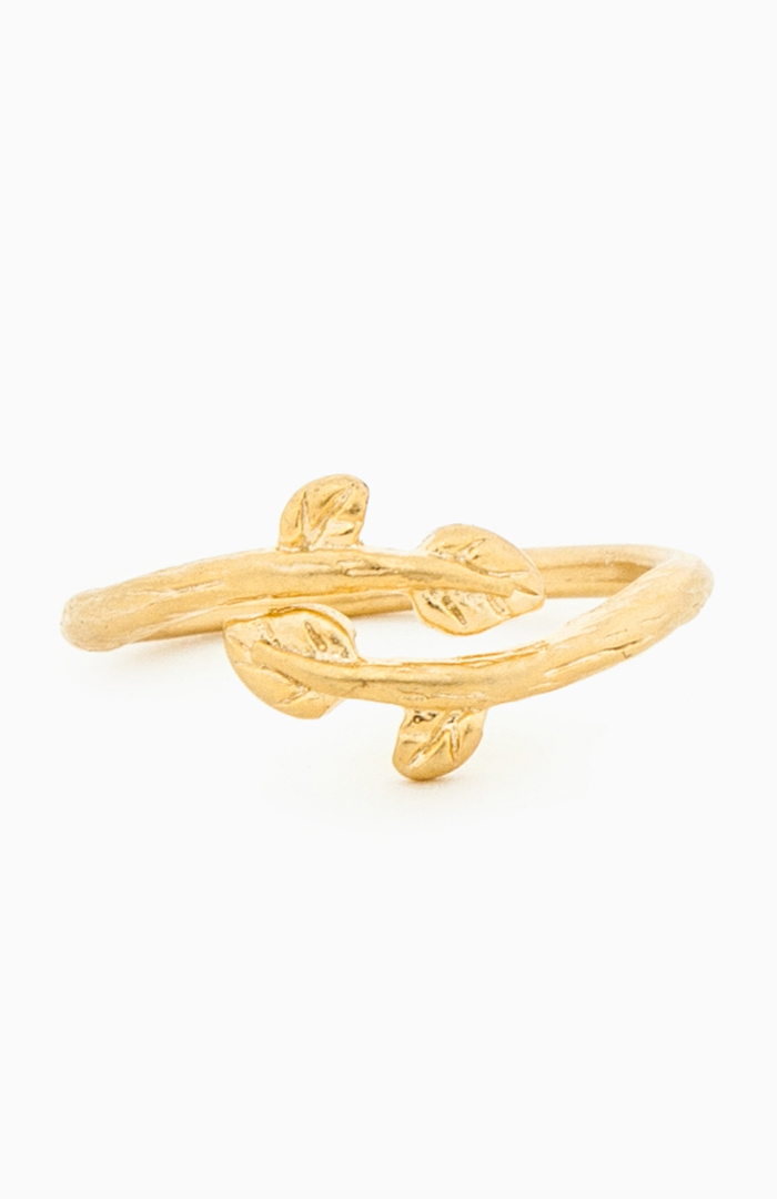 Twisted Branch Midi Ring in Gold | DAILYLOOK