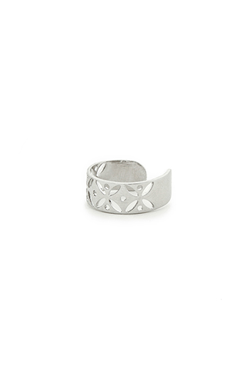 Laser Cut Midi Ring in Silver | DAILYLOOK