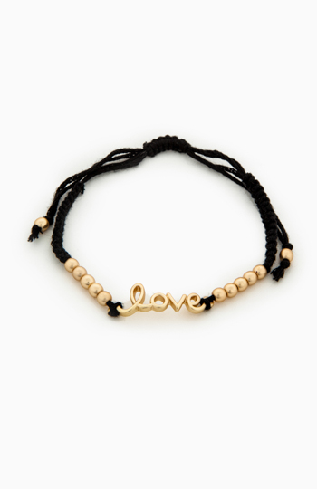 Love Friendship Bracelet in Black | DAILYLOOK