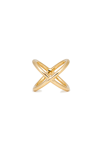 DAILYLOOK Rings Crossed Ring Set in Gold | DAILYLOOK