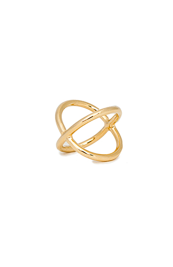 DAILYLOOK Rings Crossed Ring Set in Gold | DAILYLOOK