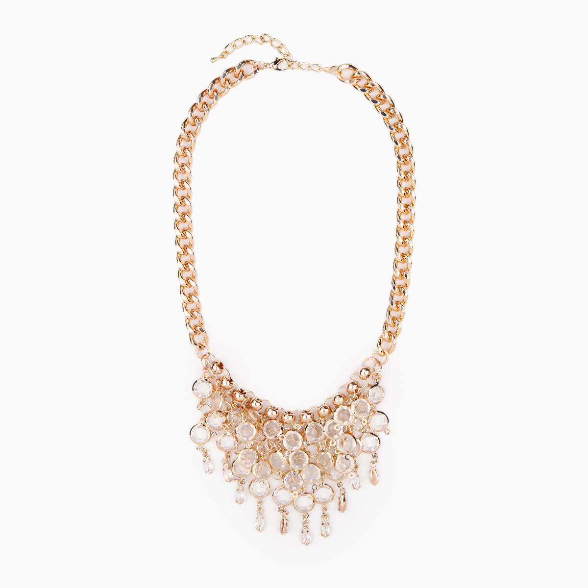 Dangling Stone Necklace in Gold | DAILYLOOK