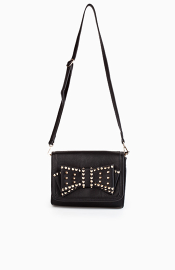 Studded Bow Shoulder Bag Slide 1