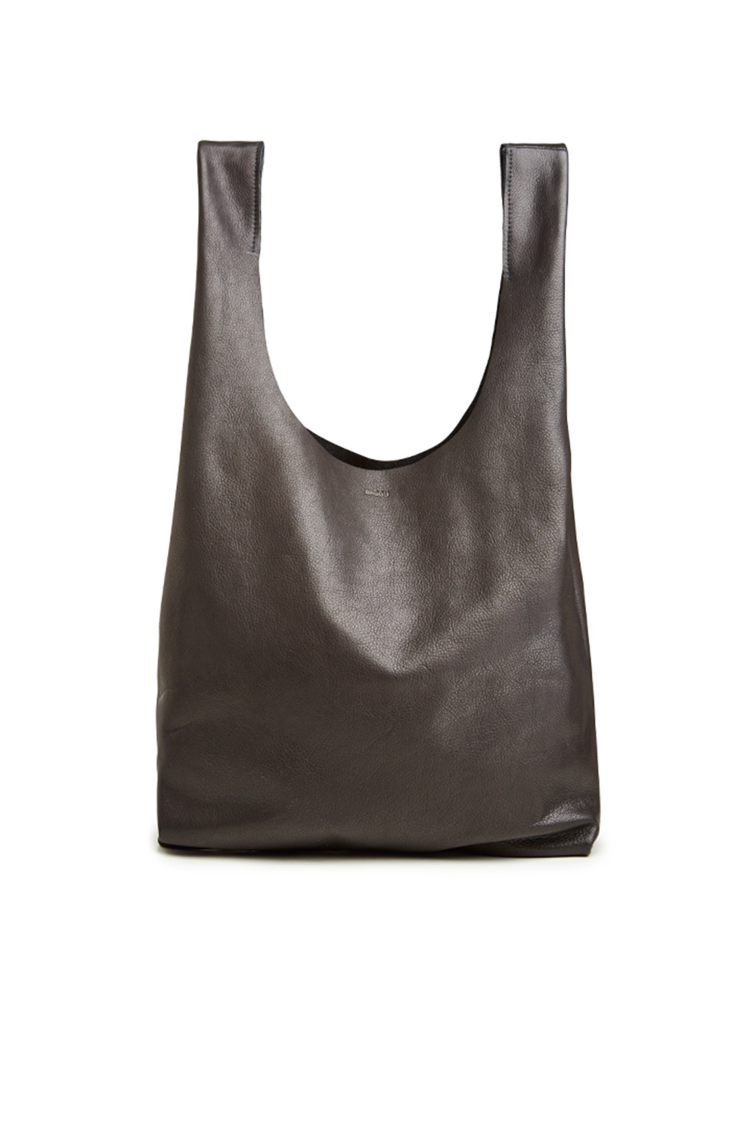 BAGGU Slouchy Leather Tote in Black | DAILYLOOK