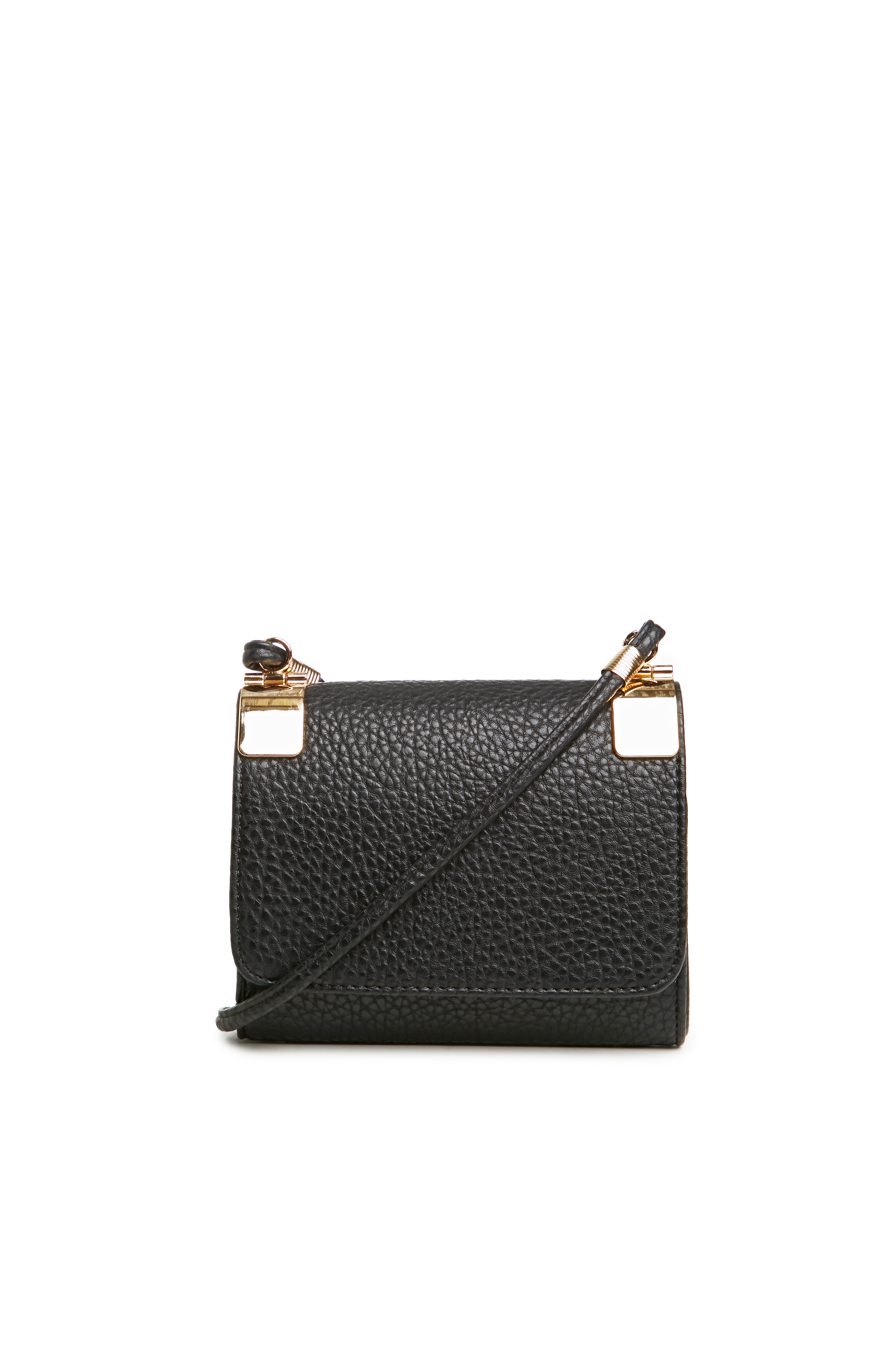 Stefani Vegan Leather Mini Bag in Black | DAILYLOOK