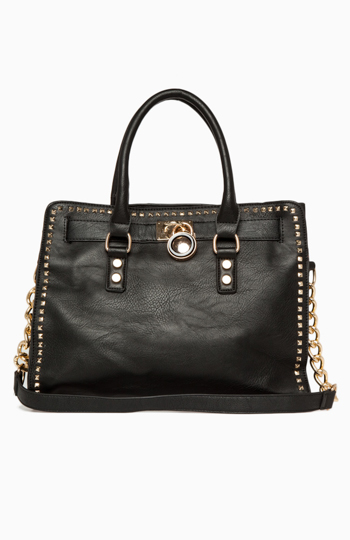 Mini Stud Trim Handbag in Black | DAILYLOOK