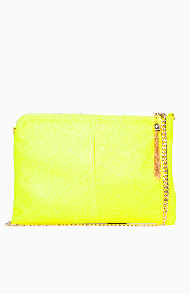 Simple Textured Tassel Clutch/Tablet Case in Yellow | DAILYLOOK