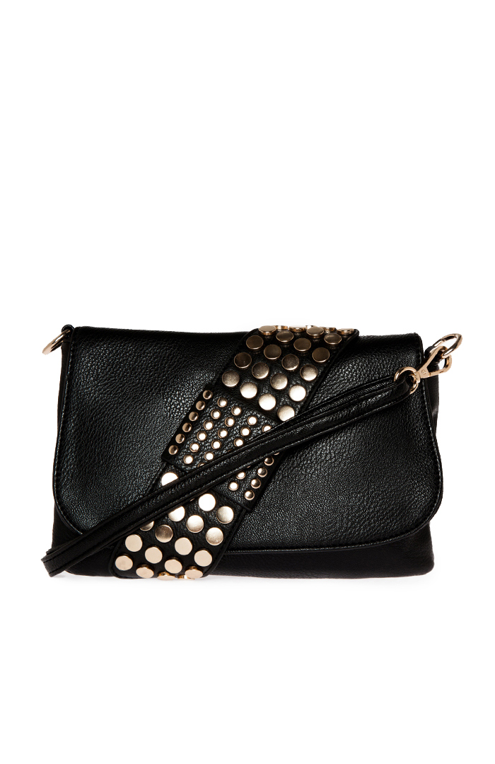 Studded Strip Purse in Black | DAILYLOOK