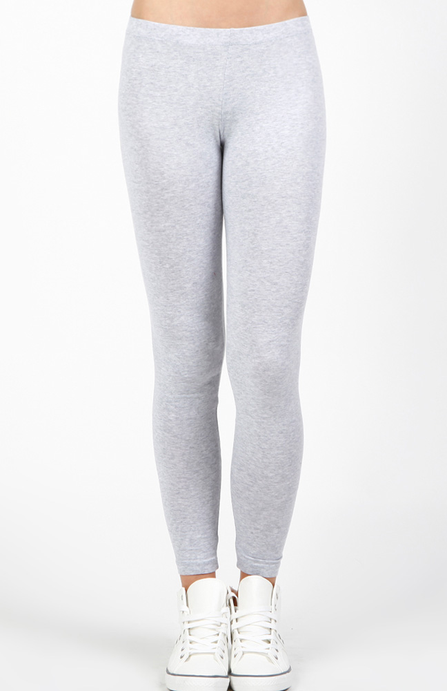 Jersey Leggings in Heather Grey | DAILYLOOK