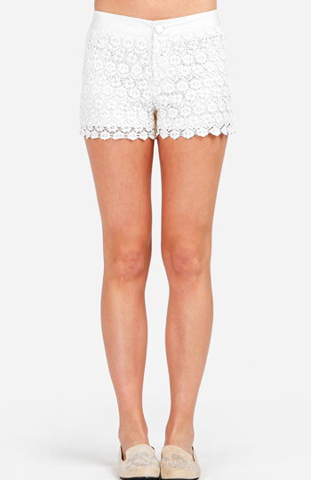 Floral Crochet Shorts Slide 1