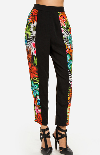 Line & Dot Tropical Rainbow Pants Slide 1