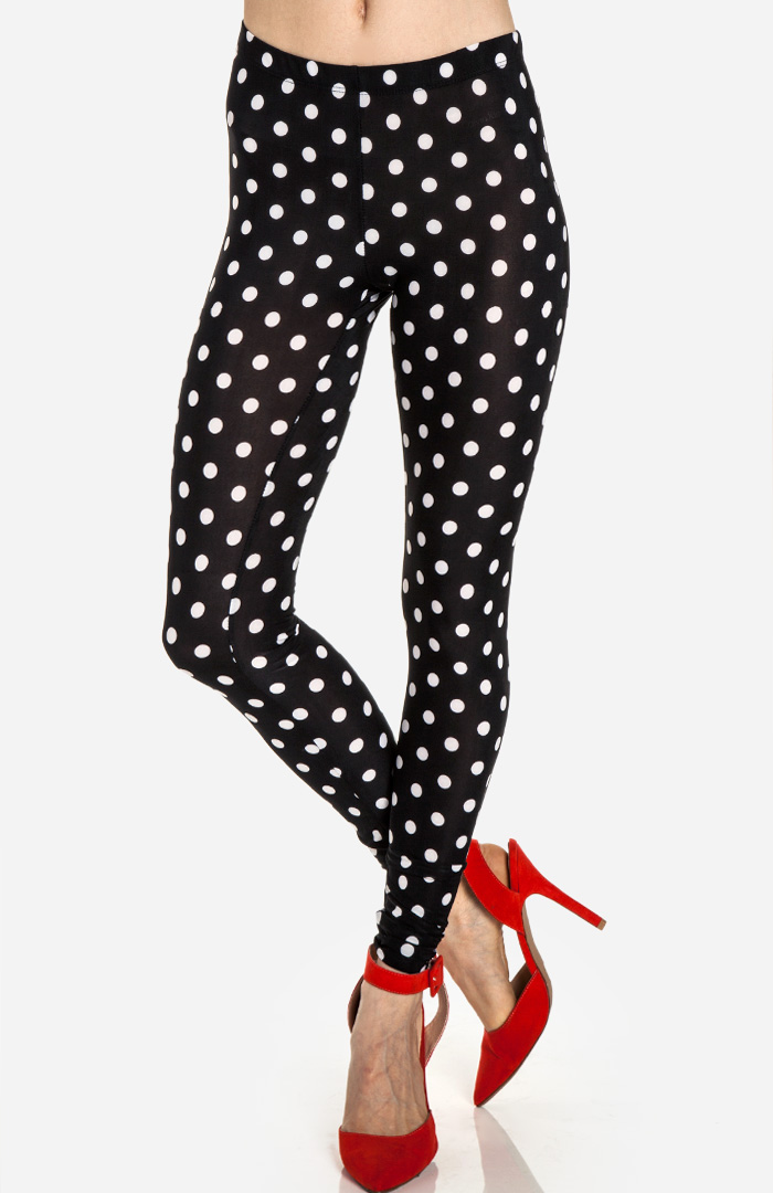 polka dot workout leggings