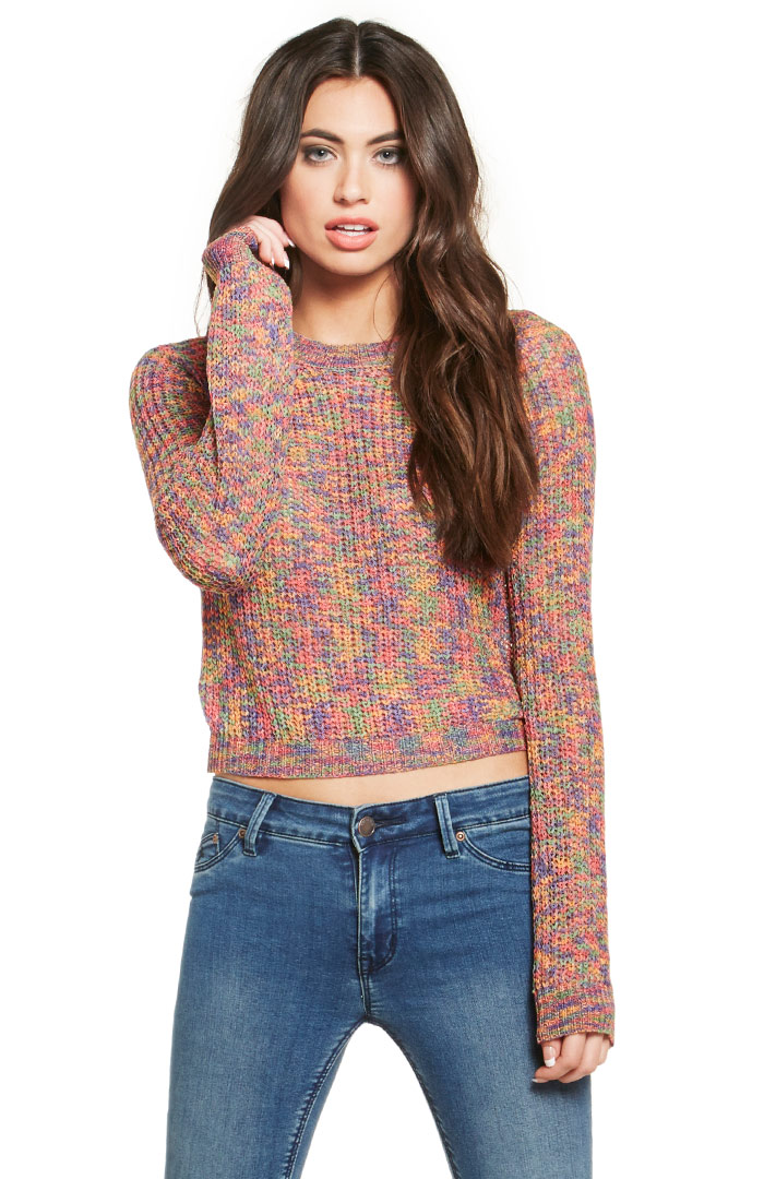 MINKPINK Twist and Shout Knit Top in Floral Multi DAILYLOOK