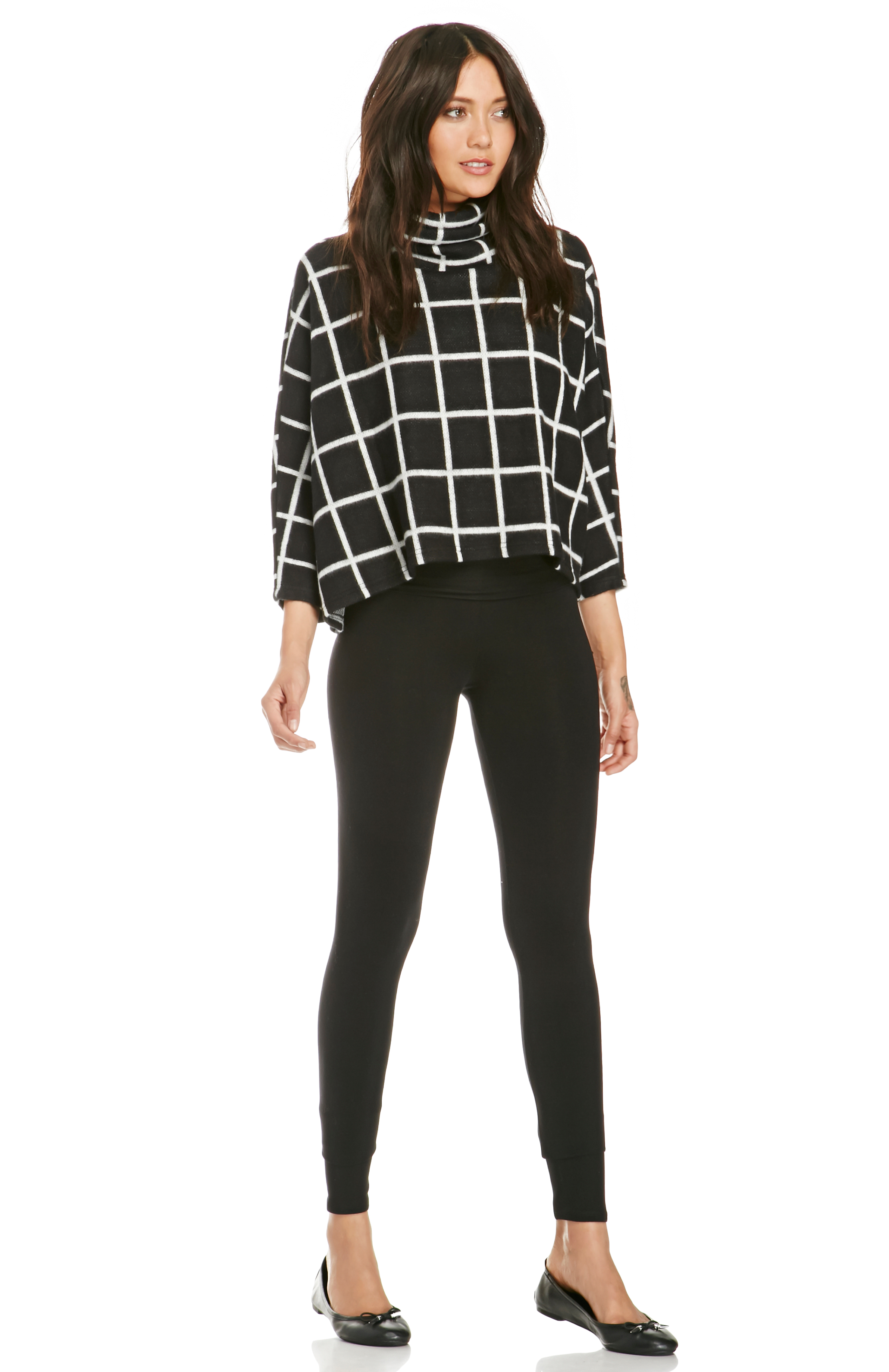 High Waist Knit Leggings in Black DAILYLOOK