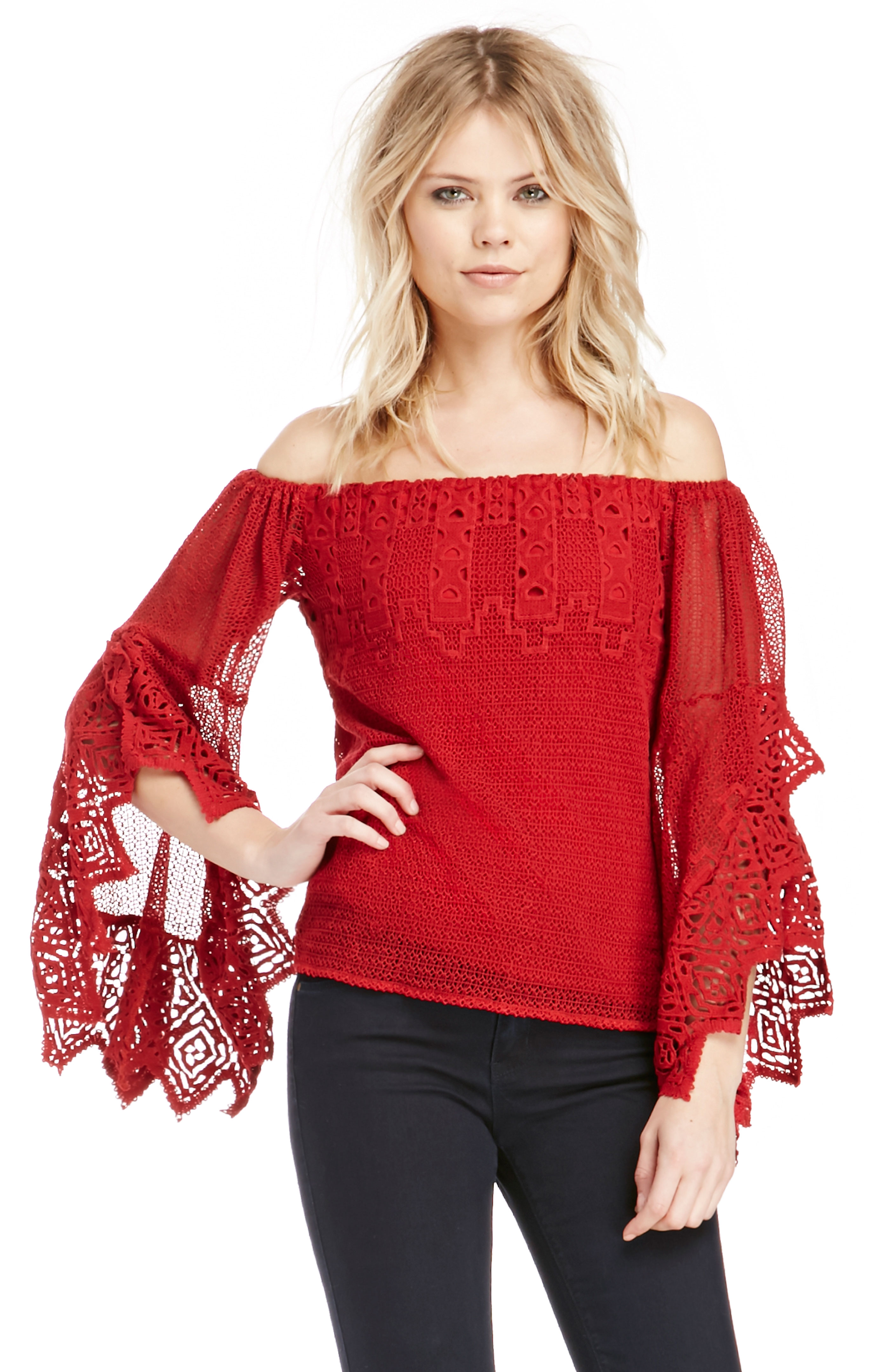 Jen's Pirate Booty Revolution Crochet Top in Red | DAILYLOOK