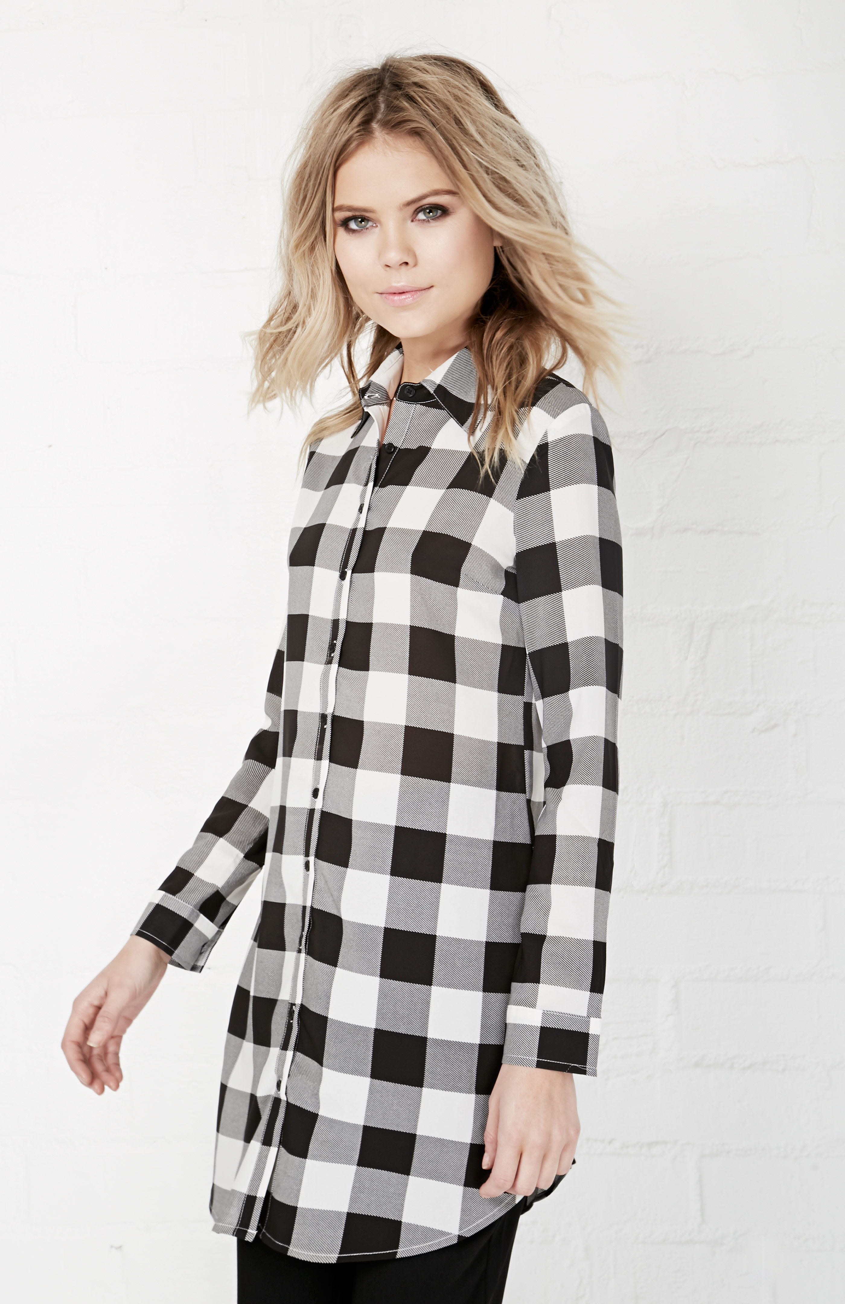 BB Dakota Tanwyn Shirtdress in Black/White | DAILYLOOK