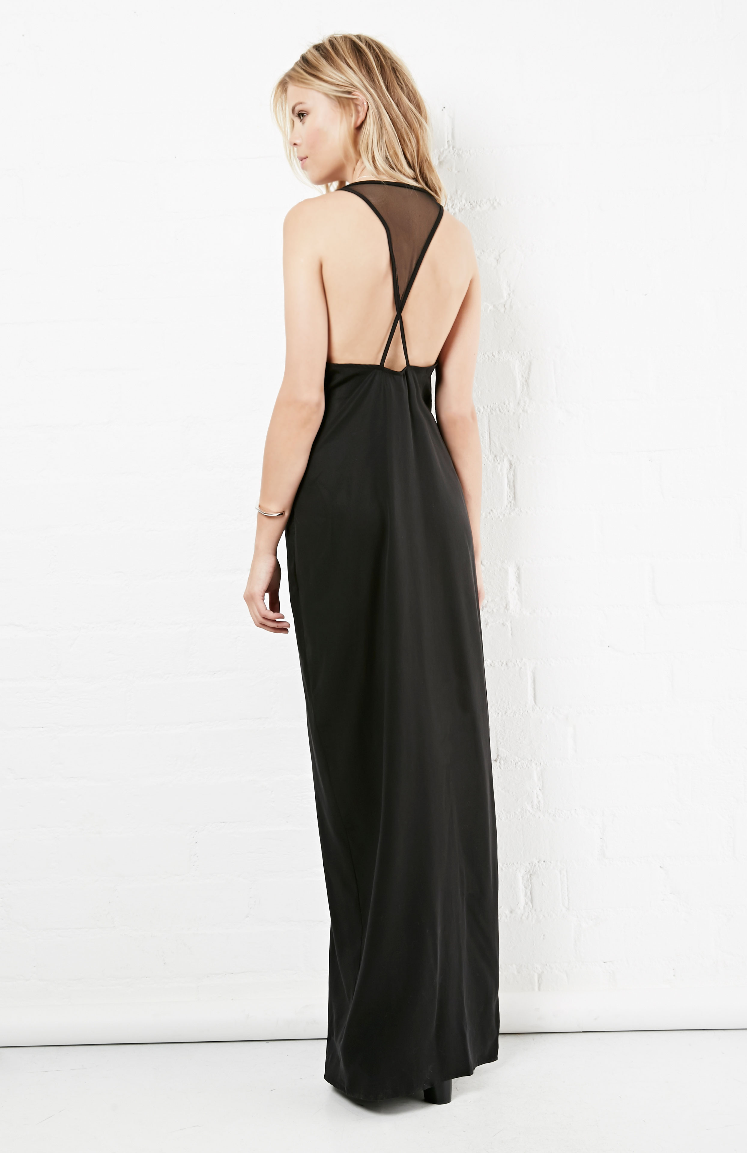 State Of Being Anthracite Maxi Dress in Black | DAILYLOOK