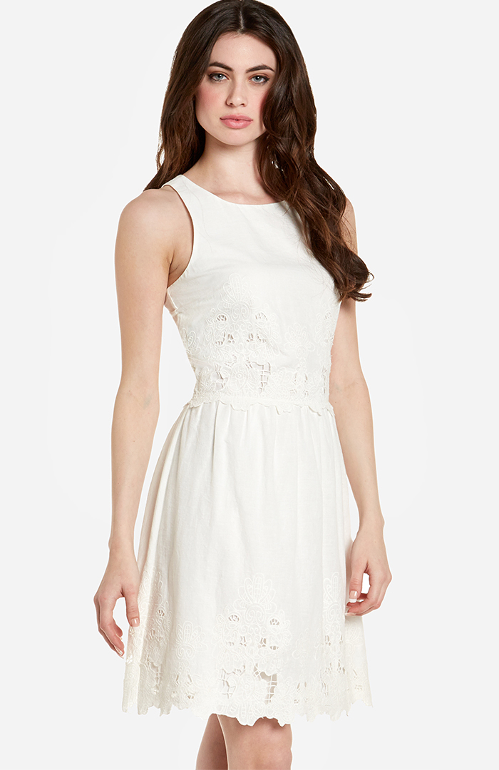 DV Dolce Vita Lianna Lace Dress in White | DAILYLOOK