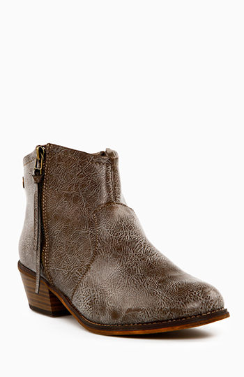 Double Sided Zipper Ankle Boots Slide 1