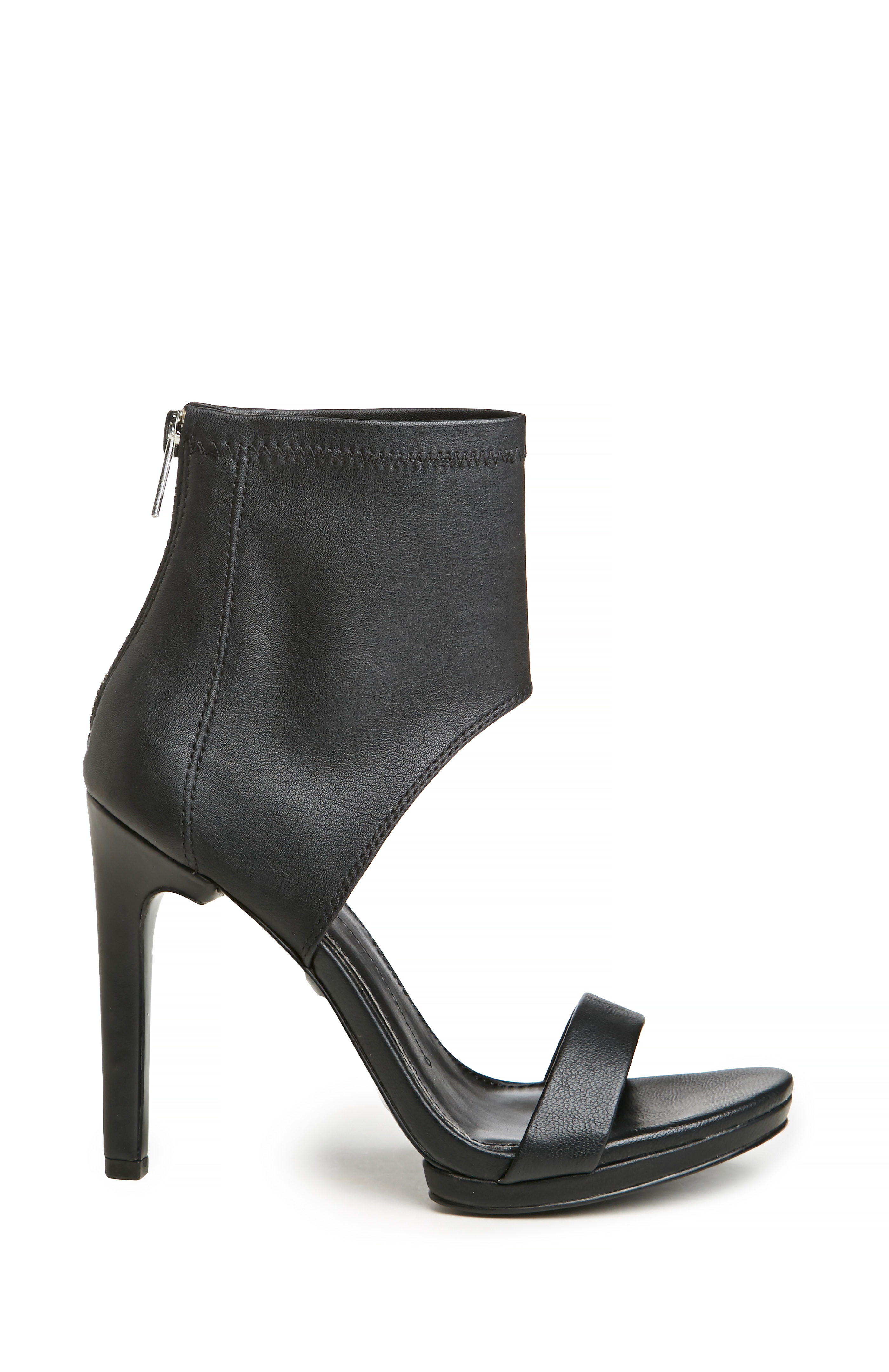 Dolce Vita Savana Ankle Covered Leather Heels in Black | DAILYLOOK