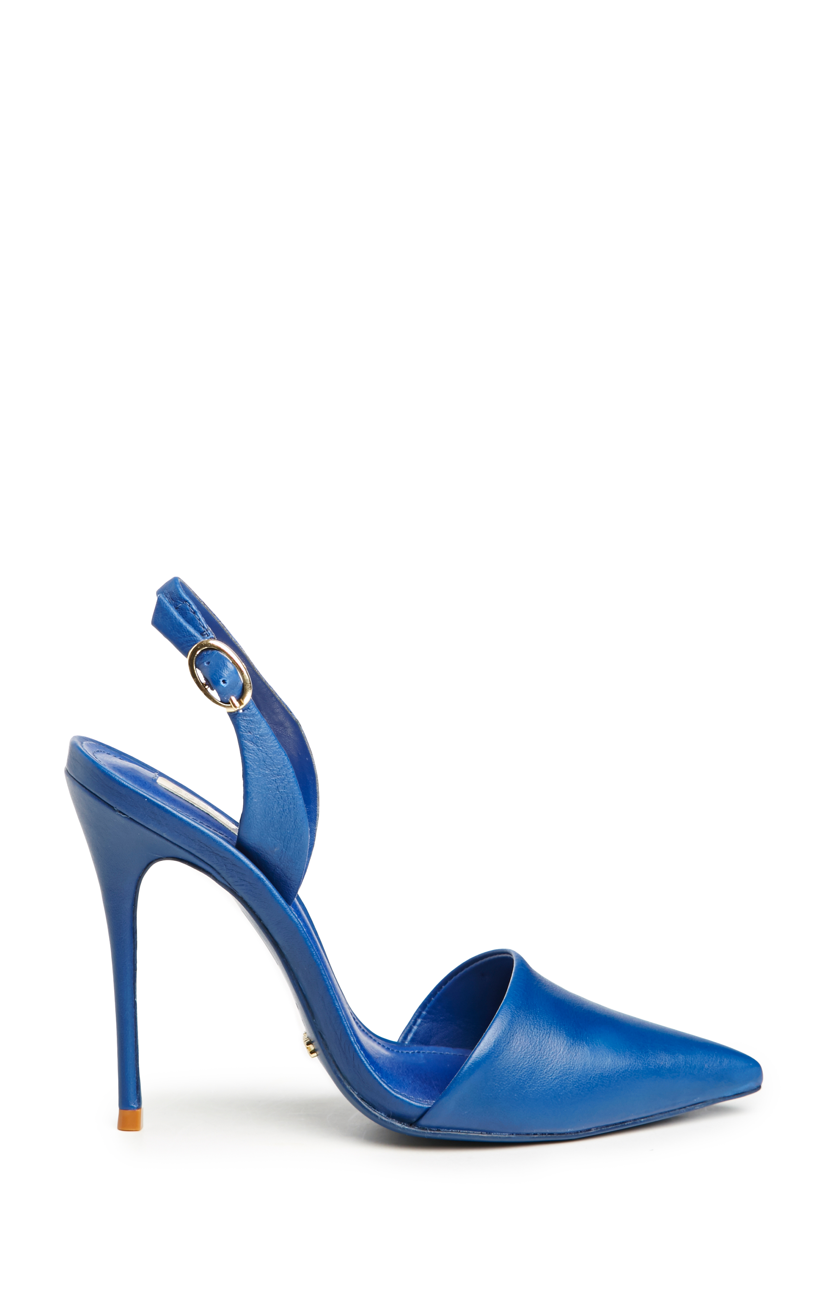 Schutz Cinadya Leather Slingback in Navy | DAILYLOOK