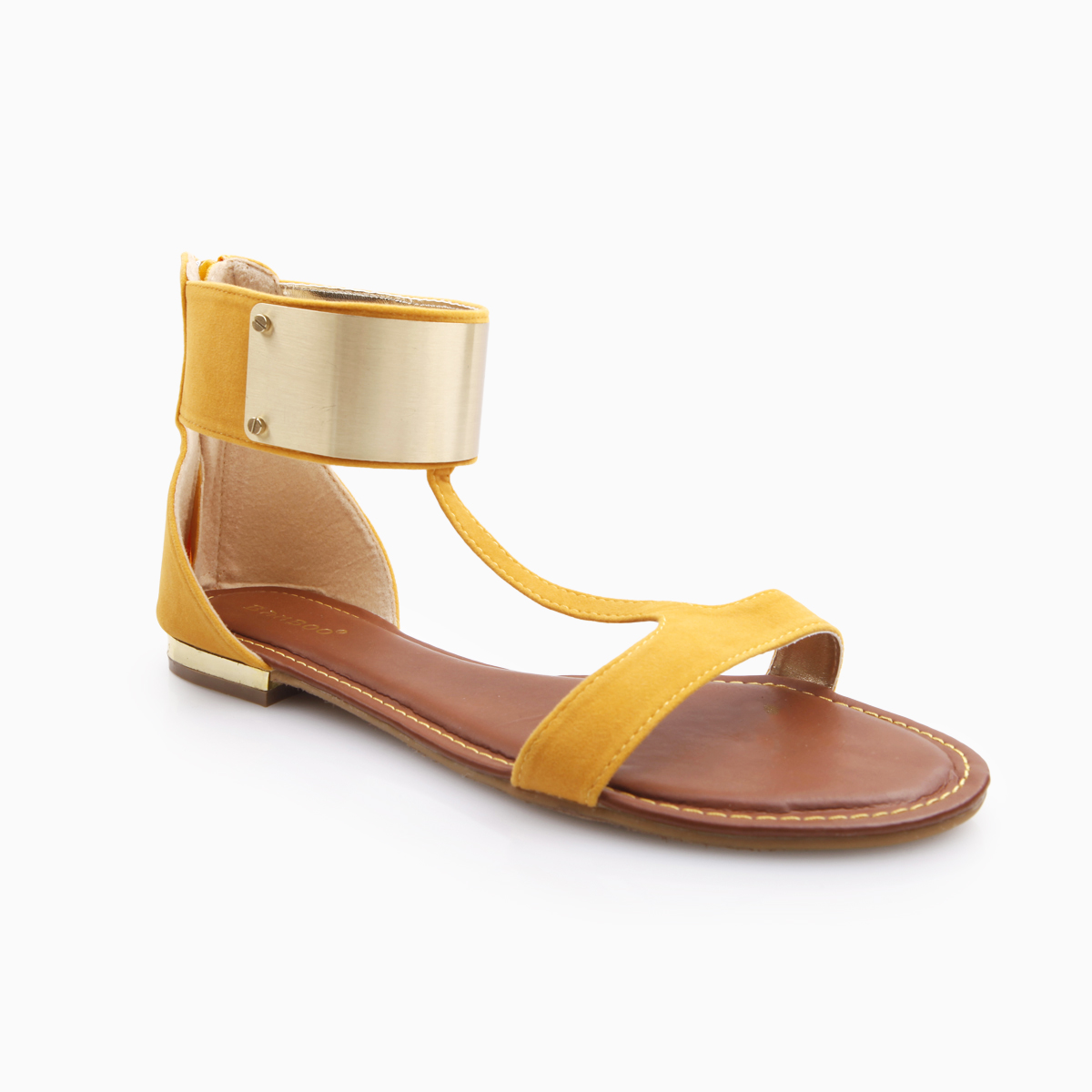 Gold Plate Sandals by Bamboo