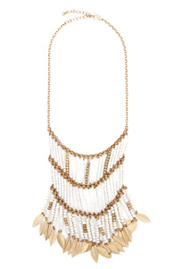 Dangling Tribal Leaf Statement Necklace